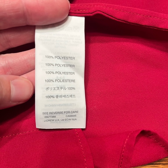 NWT J. Crew Red Mid-length Slip Dress Size XS - Picture 11 of 12